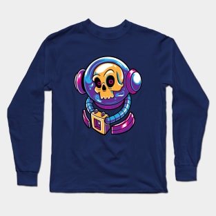 Fancy Skull Astronaut Long Sleeve T-Shirt